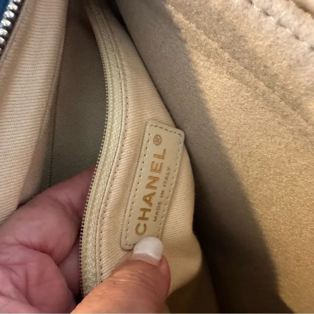 Chanel Quilted Shoulder Bag with Champagne Gold Accents